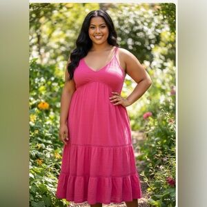 Pink Sleeveless Maxi Dress